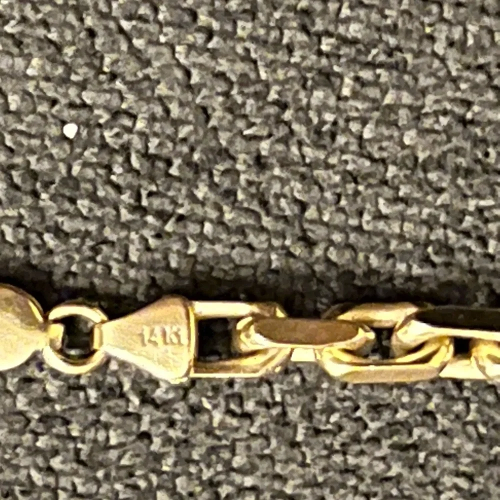 Men’s 14k 22” Necklace & Matching 8” bracelet set - Picture 6 of 11